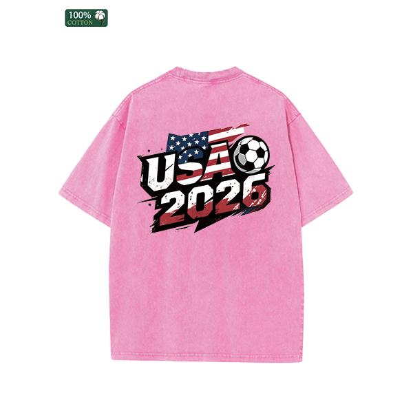 All-Season Men's Clothing, Printed Men's Fashion T-shirts, High-quality Heavy Washed Tee, Round Neck Loose Large Size Men's Short Sleeves Graphic Top.