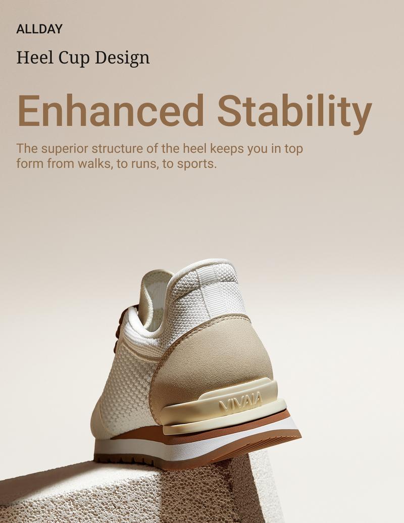 VIVAIA Slip-On Sneakers All-Day Comfort, Water-Repellent, Machine Washable, High Rebound Sole, Breathable Knit Healthcare/ Travel / Standing Workers Shoes, Comfortable Sneakers, Unisex Shoes (All Day)