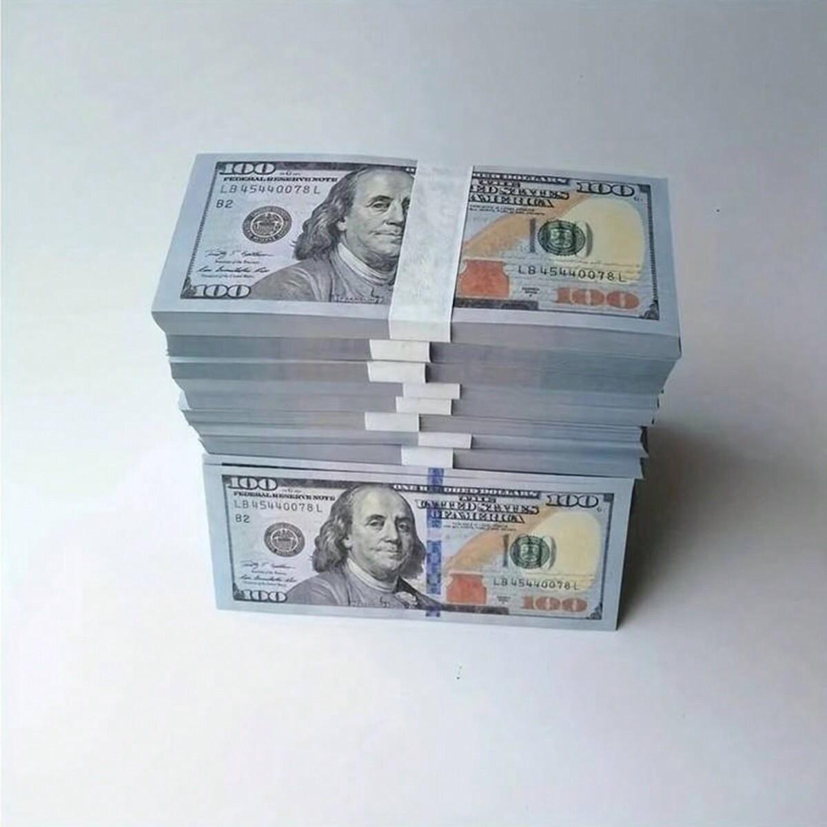 100/50 Pcs 100 Dollar Props Paper Banknote Copy, Ideal for Games, Parties, Movies, Festivals, Fun Gifts, Replica Currency Props