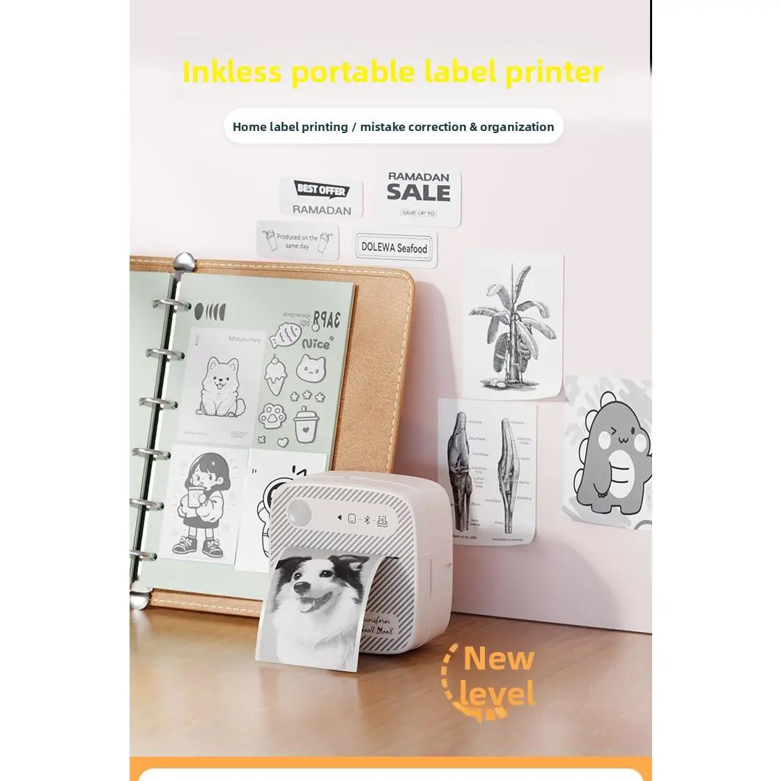 Pocket Size Portable Wireless Bluetooth Thermal Printer - Inkless Mini Machine for Photo, Label, Barcode Printing, Wrong-Question Sorting, Ideal for Home/Office Use Pocket Size Portable Wireless Bluetooth Thermal Printer - Inkless Mini Machine for Photo, Label, Barcode Printing, Wrong-Question Sorting, Ideal for Home/Office Use