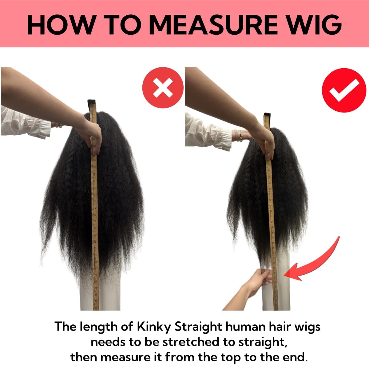 13x6 Kinky Straight Human Hair Wig for Women 180% Density HD Transparent Lace Front Wigs Pre Plucked with Baby Hair Natural Hairline Brazilian Virgin Human Hair Wigs