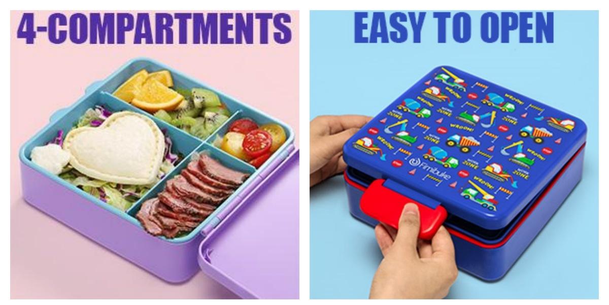 Fimibuke Bento Lunch Box, Leak-proof,4-Compartment,BPA Free,Dishwasher Safe, Utensils Set,Birthday's Gift,Back to School Gift Fimibuke Bento Lunch Box, Leak-proof,4-Compartment,BPA Free,Dishwasher Safe, Utensils Set,Birthday's Gift,Back to School Gift