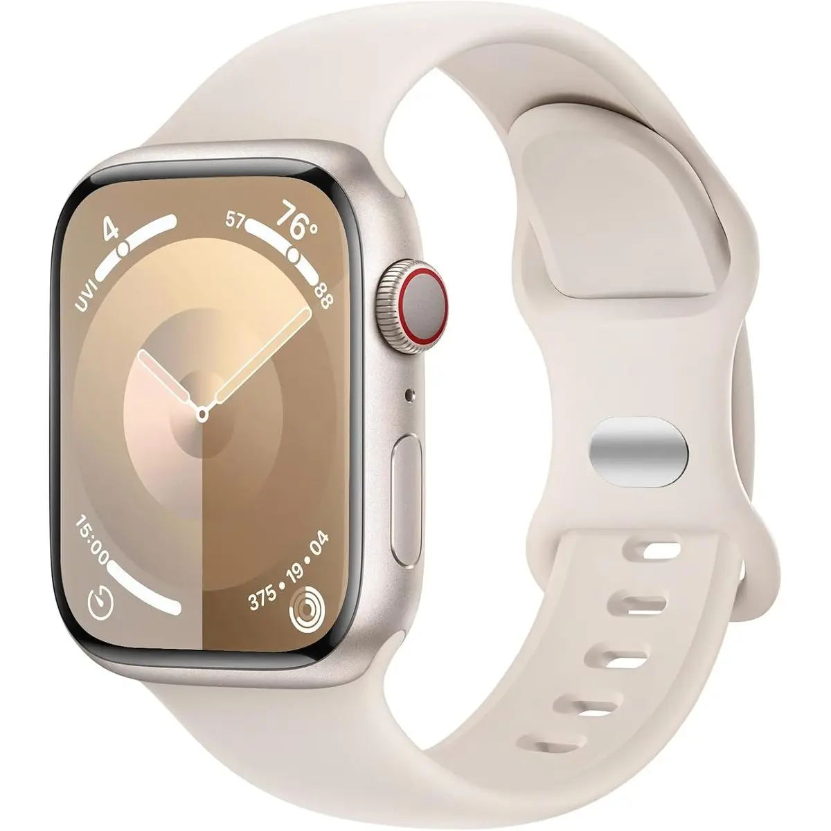 Soft Silicone Sport Band Compatible with Apple Watch 38mm/40mm/41mm/42mm/44mm/45mm/46mm/49mm for Series 1-11, SE, Ultra - Waterproof Wristband Strap for Men - Ideal for Sports, Outdoor & Indoor Recreation
