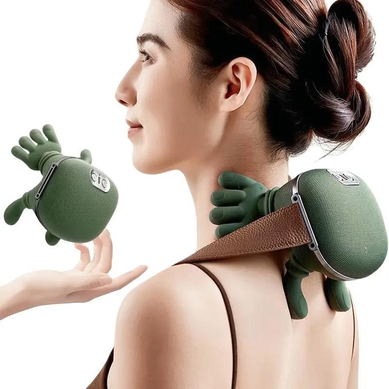 Multi functional simulated human hand five finger shoulder and neck massager, electric massage function neck and shoulder massager, wireless portable USB charging. Deep tissue massage, suitable for the neck, shoulders, back, arms, and legs. Holiday gifts,