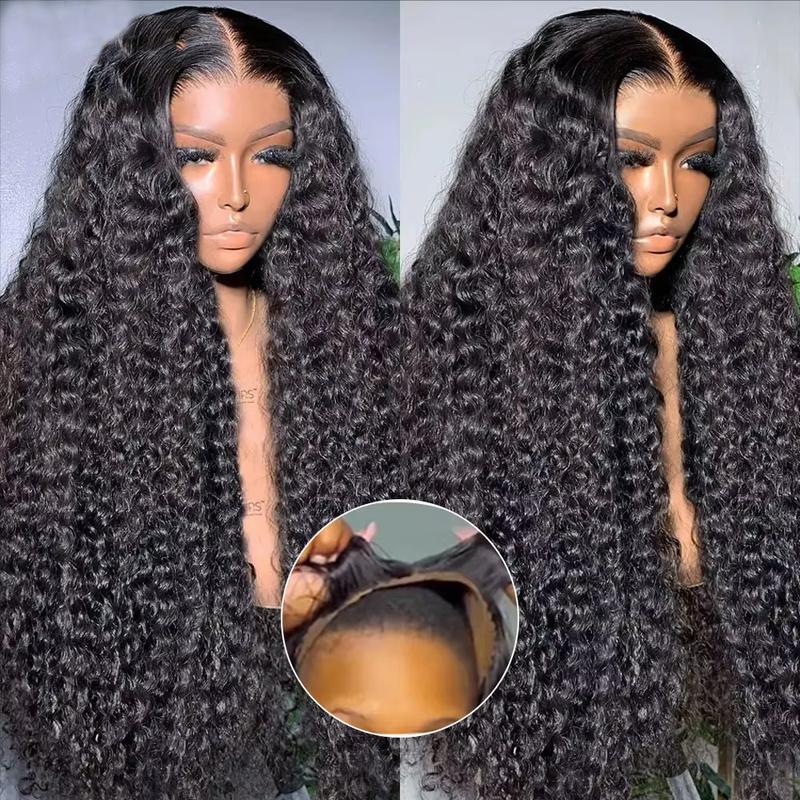 Deep Wave Glueless Wig 13x4 Lace Frontal Wig Curly 5x5 Lace Wear Go Glueless Wig For Women 100% Human Hair Natural Color