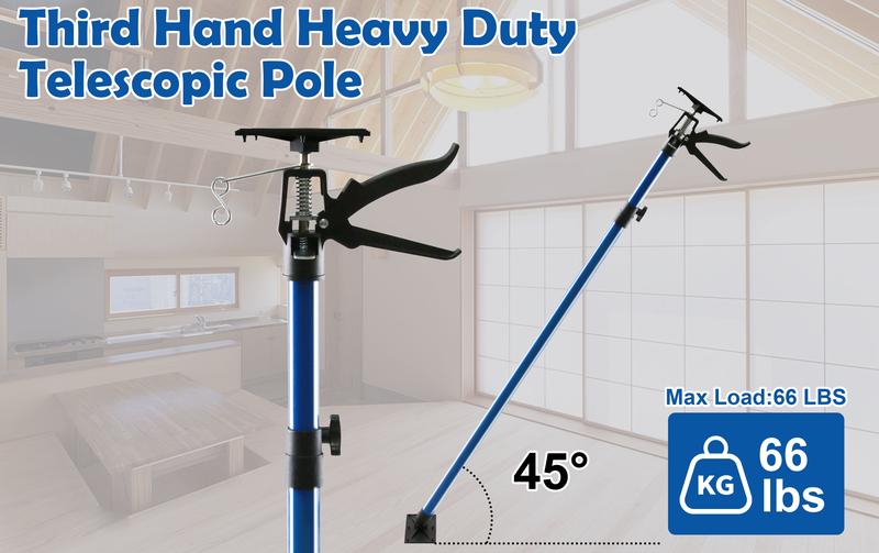 4 Pack Adjustable Support Pole, Construction Rods for Cabinet Jacks Cargo Bars Drywalls, Telescoping Support Poles Range from 49'' to 114''