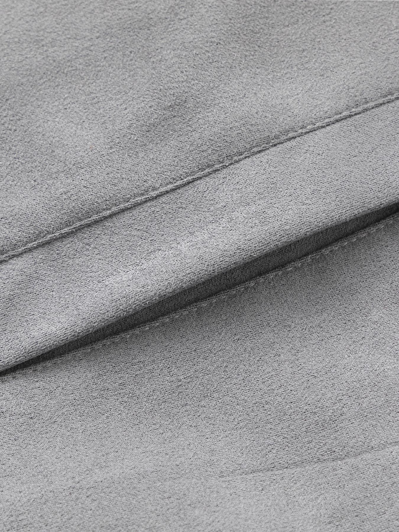 Men's Casual Jacket, Zipper Closure, Collar Design, Lightweight Business Style Faux Suede Coat, Durable Easy Care Fabric