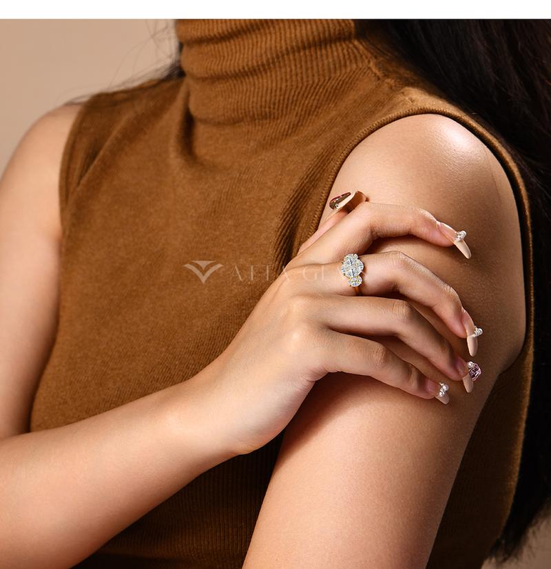 Gorgeous Marquise Synthetic Moissanite Ring for Women Wedding Band Engagement Gift Fine Jewelry R152