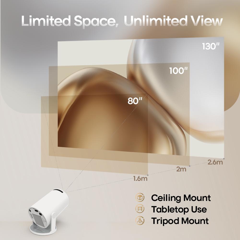 Magcubic Wireless Projector Hy300pro Android 14, Dual Wifi6, 290 Ansi Lumens, 1280x720 Resolution, Home Cinema & Outdoor Projection Magcubic Wireless Projector Hy300pro Android 14, Dual Wifi6, 290 Ansi Lumens, 1280x720 Resolution, Home Cinema & Outdoor Projection