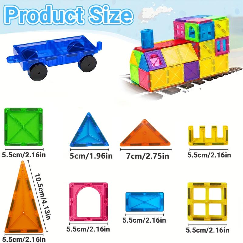 40/65/100pcs Children Magnetic Building Blocks Set, STEM Educational Toy, Stacking and Puzzle Set, Ideal Birthday Gift for Kids