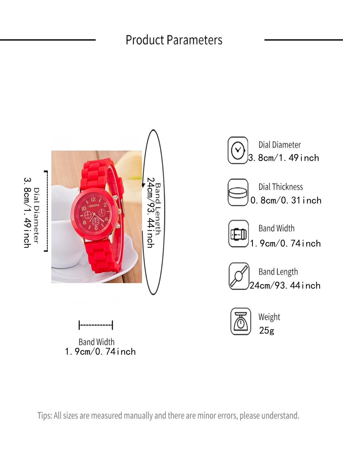 Round Dial Analog Quartz Watch, Fashionable Watch Without Box