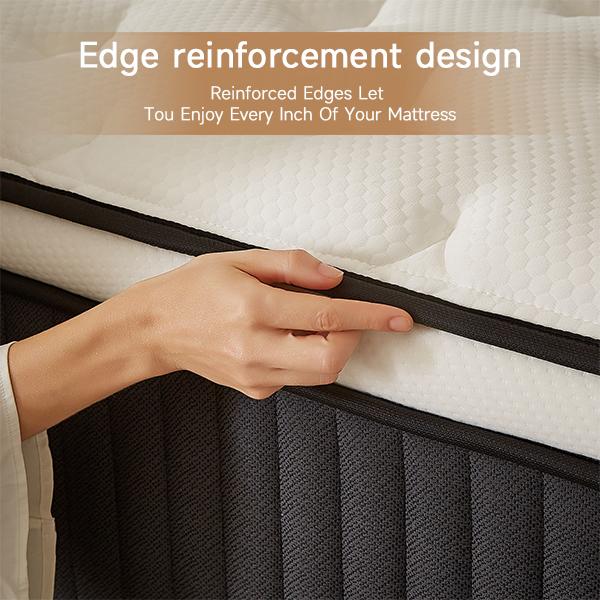 ZYLUMI Orthopedic Memory Foam Mattress – Back Pain Relief, Motion Isolation, Pocket Springs, 100-Night Trial | Pressure Relief for Side Sleepers and Couples，CertiPUR-US and Oeko TEX Certified