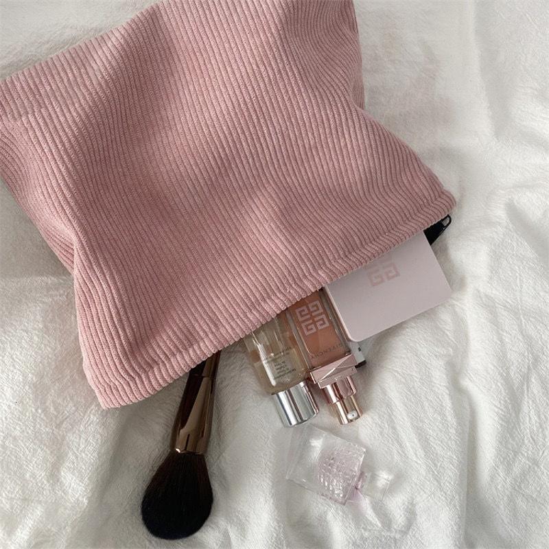 New Miffys Woman Corduroy Makeup Bag Female Cute Toiletry Bags Girl Kawaii Travel Portable Zipper Storage Wash Bag Birthday Gift
