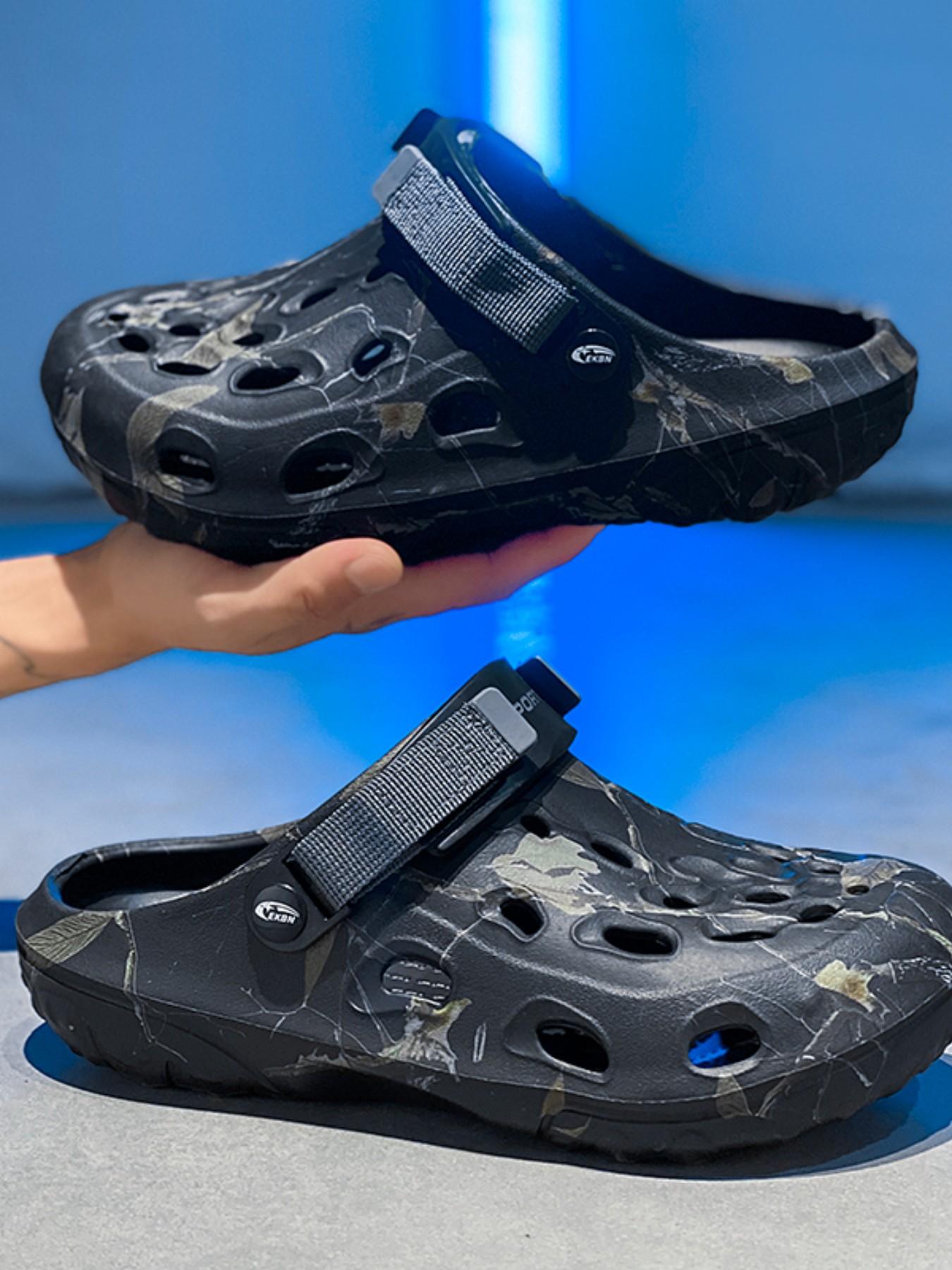 Summer Eva Fashion Hollow Out Camouflage Sandals, Men's Breathable Cool Slippers, Outdoor Beach Casual Footwear, Comfortable and Stylish