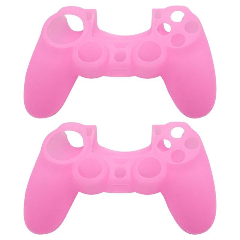 2PCS, PS4 game controller silicone protective cover, suitable for PS4 controller, silicone protective cover, non-slip and drop-resistant design, durable, suitable for gamers accessories