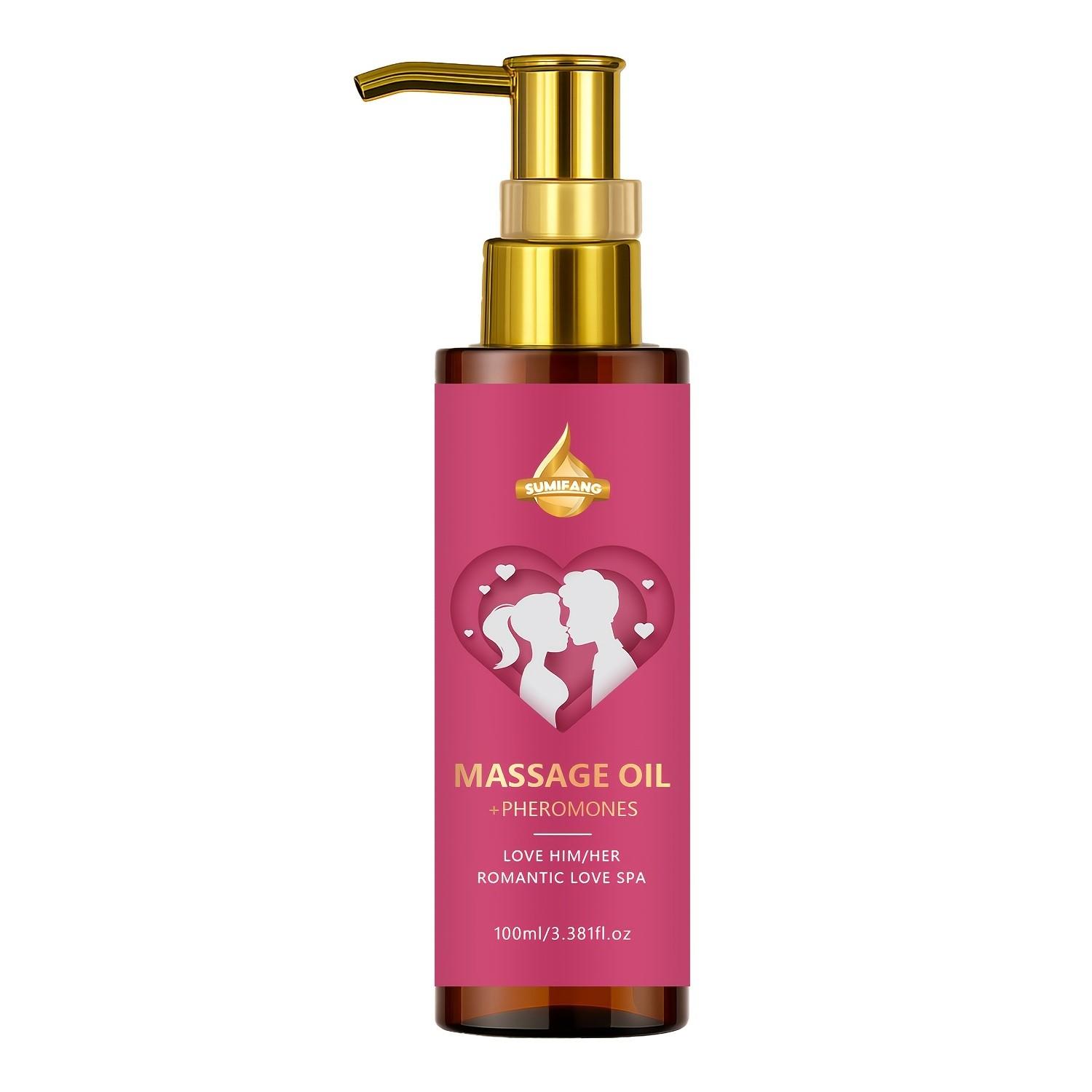 Informational Body Massage Oil, Selected Coconut & Jojoba Oils, Soft Non-Greasy Texture, Perfect for Couples, 100ML