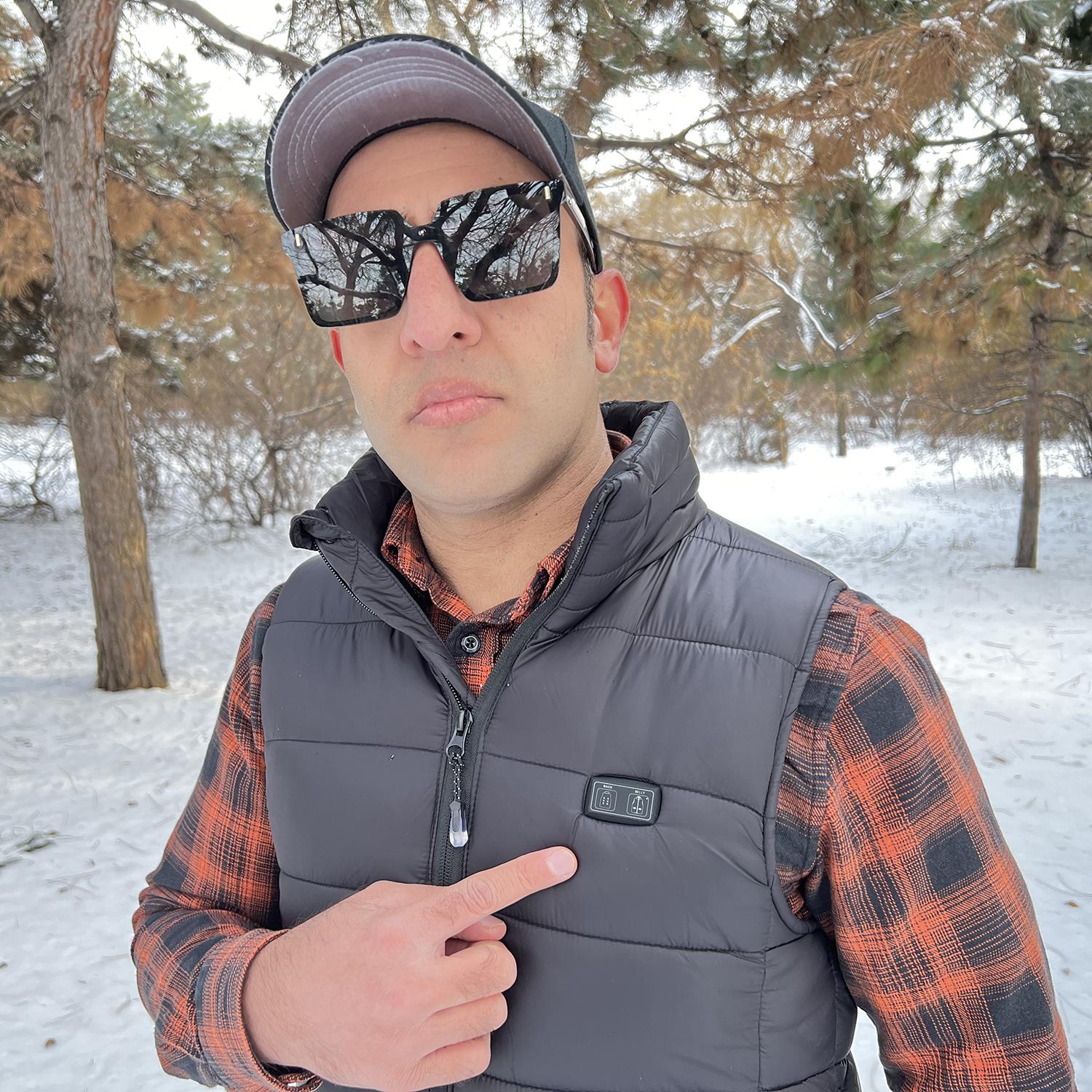 [Power Bank or Battery Pack Not included] Unisex Heated Vests Waterproof with Massage Slim Fit Fleece Warm Lightweight Heated Puffer Vests