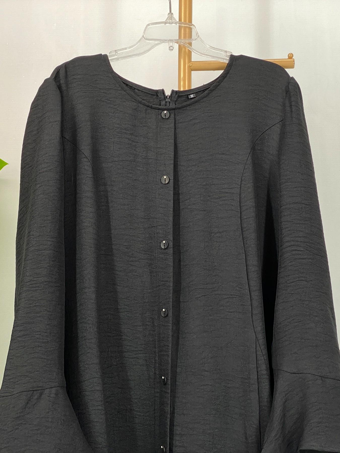 Muslim Fashion Long Robe, Modest Muslim Outfits, Exclusive for Muslim Sisters, 3 Colors, 5 Sizes, Drape Fabric, Bell Sleeves, Daily Wear, Hijab Fashion #HijabFashion #MuslimDress