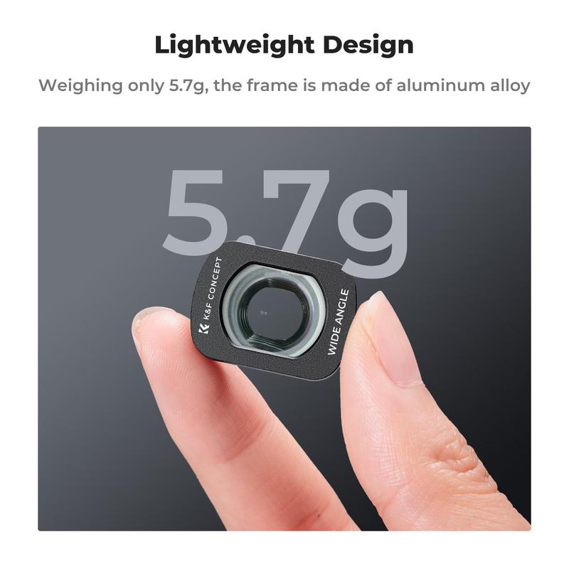 [K&F CONCEPT] (Only include lenses)Wide-Angle Lens Compatible with DJI Osmo Pocket 3, Magnetic Attach/Multi-Coated/Optical Glass