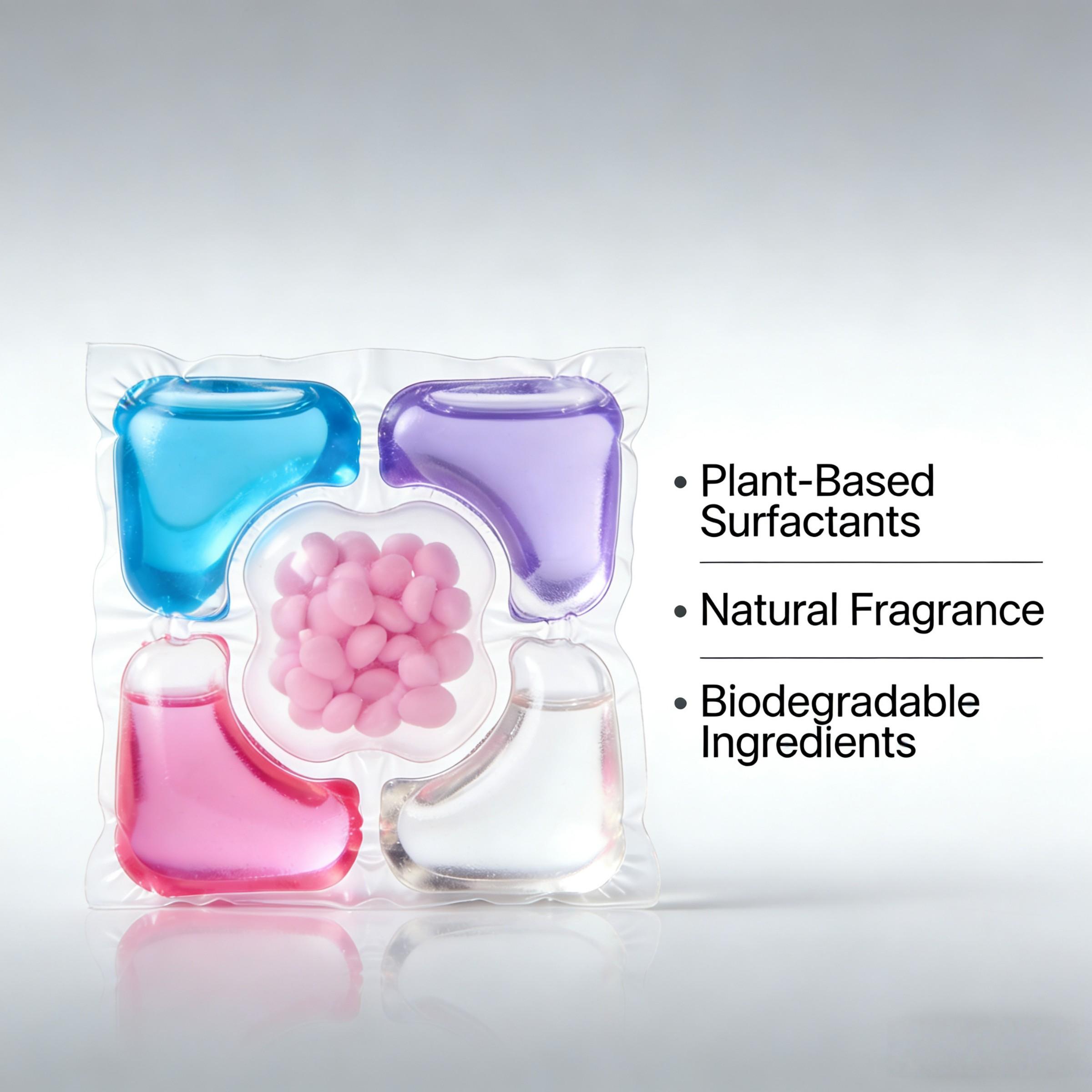 5-In-1 Laundry Beads, 10/30/50/100 Pieces, Long-Lasting Detergent Capsules, Travel-Friendly Design, Eco-Friendly Cleaning, Soften Clothes