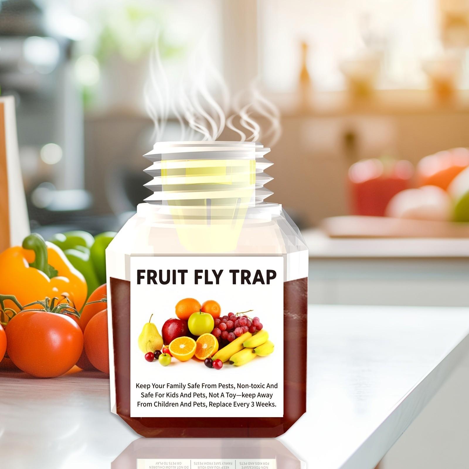 Square Bottle Fly Catcher Bait, Fruit Fly Trap Lure, Bee and Fly Capture Device, Liquid Attractant for Fruit Flies, Effective Pest Control Solution