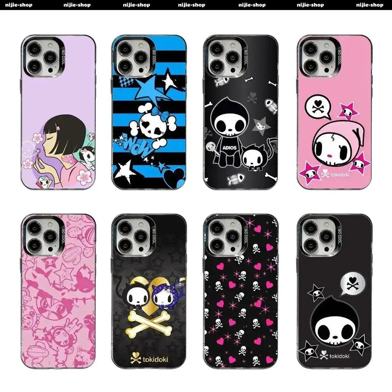 Japan T-Tokidokis Phone Case For iPhone 17 Pro Max Air,16,15,14,13,12,11,17e,SE,MAX & Samsung Galaxy S26 S25 S24 S23 S22 S21 Ultra  Plus FE White Matte Shockproof Cover