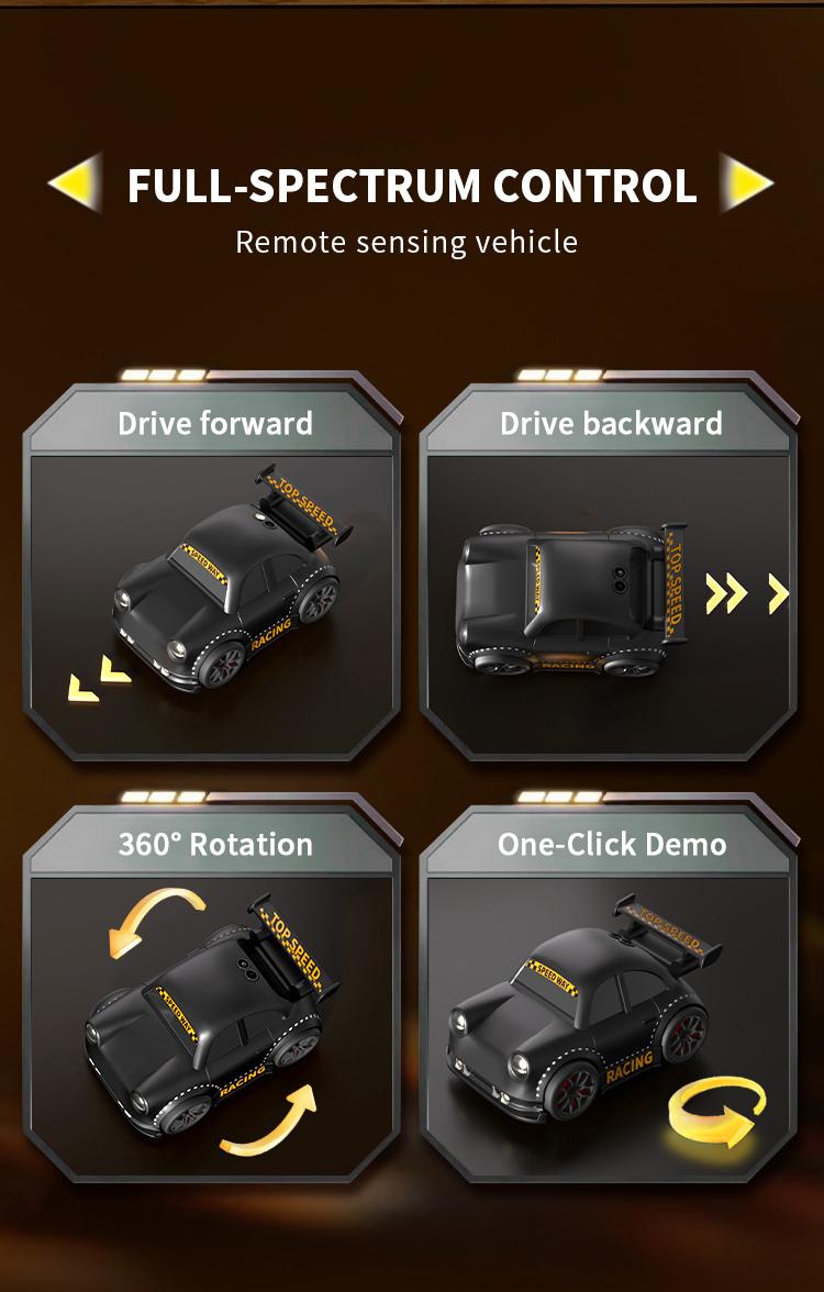 BRRRRT Smart Drift Car Upgrade Edition, customizable, remote-controlled drift car, equipped with magnetic accessories for quick swapping, includes interchangeable tires, features light and sound effects, perfect Christmas gift for adults and children.