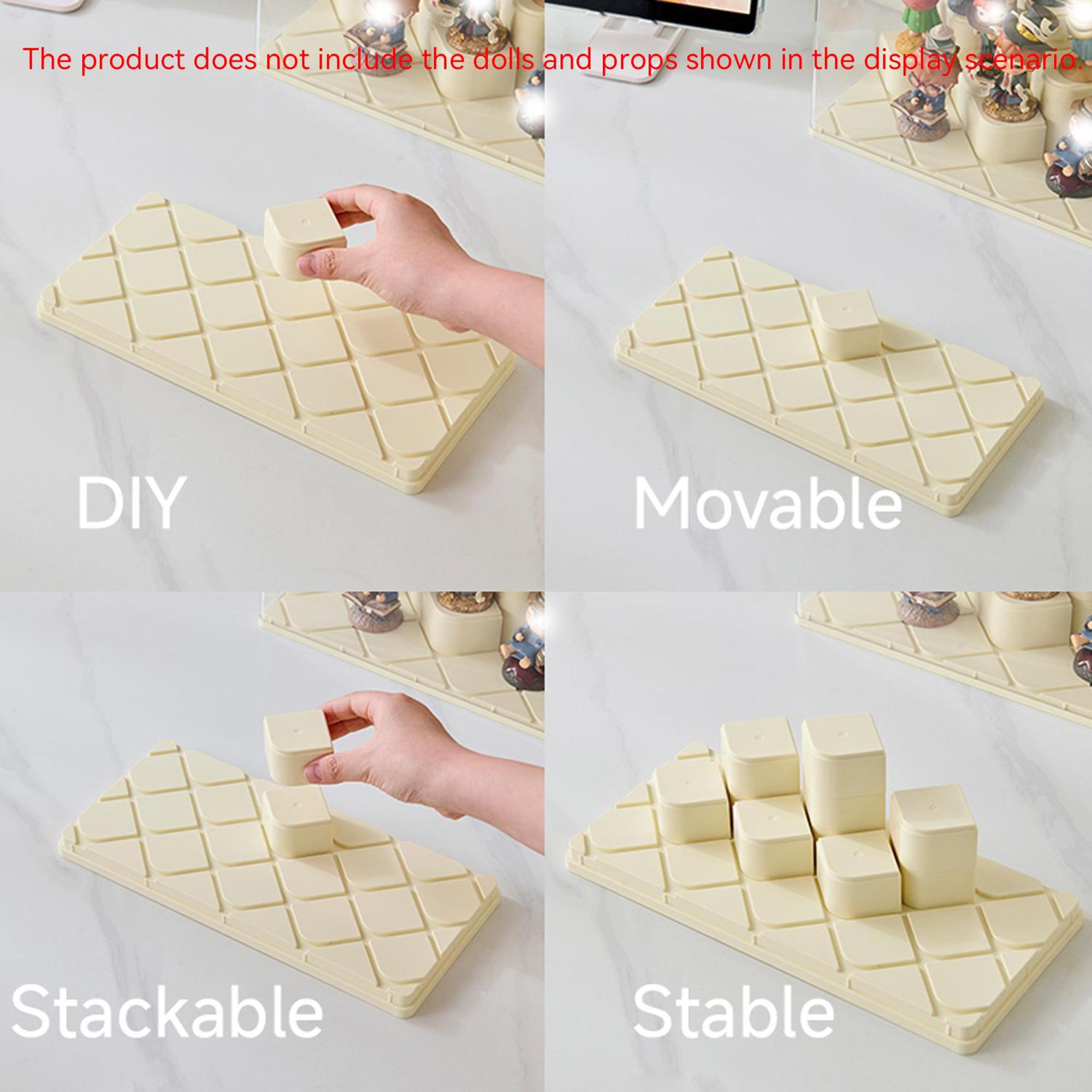 Transparent Display Storage Box, Dustproof Moisture-Proof, DIY Building Blocks Module, Stackable, Ideal for Figurines, Cosmetics, Jewelry