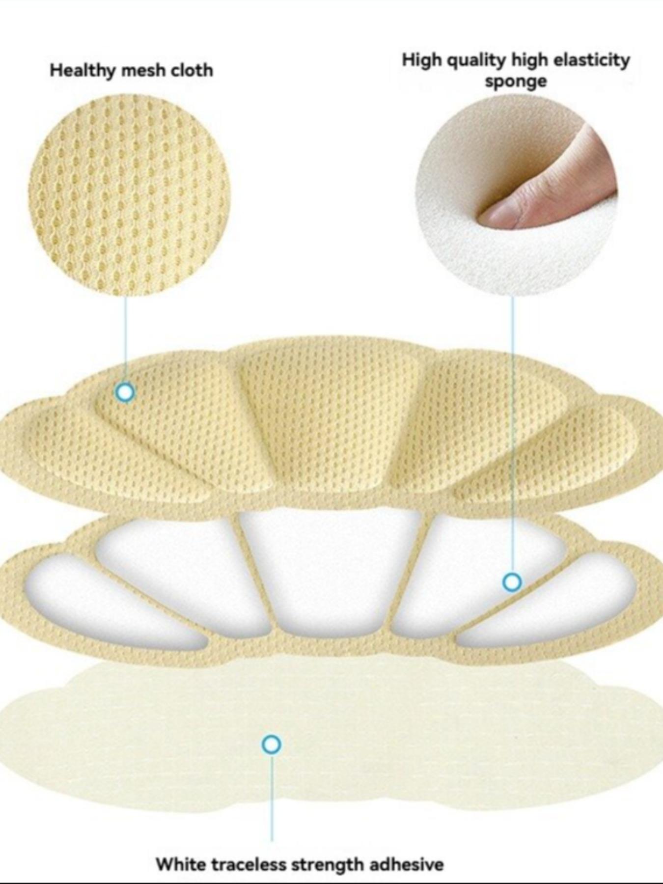 3 Pairs Thick Heel Grips, Reusable Non-Slip Shoe Sole Pads, Breathable Mesh Insoles with Self-Adhesive, Unisex Foot Care Accessories
