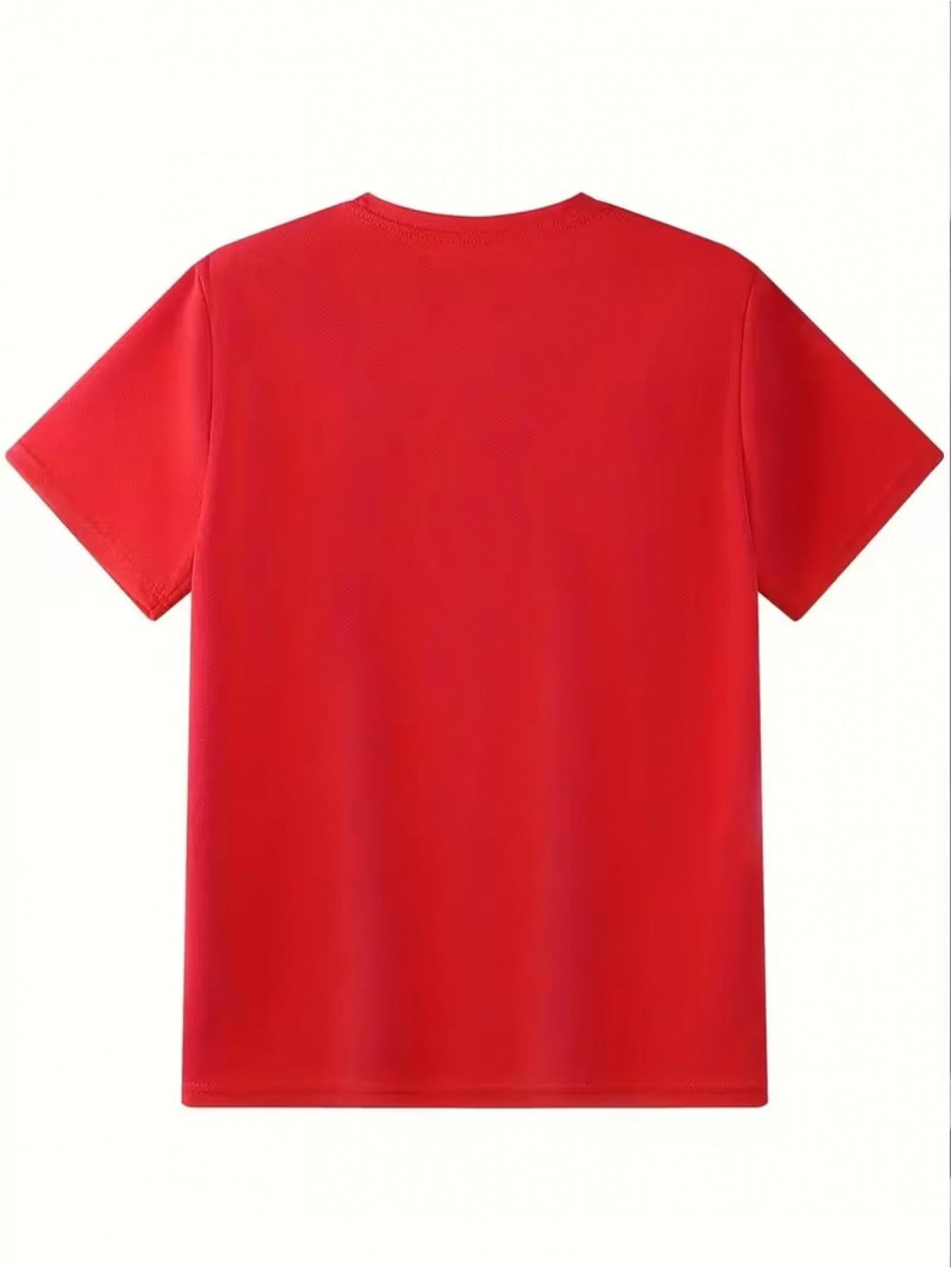 3-Pack Summer Sporty Mountain Print T-Shirts, Soft Breathable Polyester Crew Neck, Casual Comfort, Smooth Touch, Multiple Colors Available