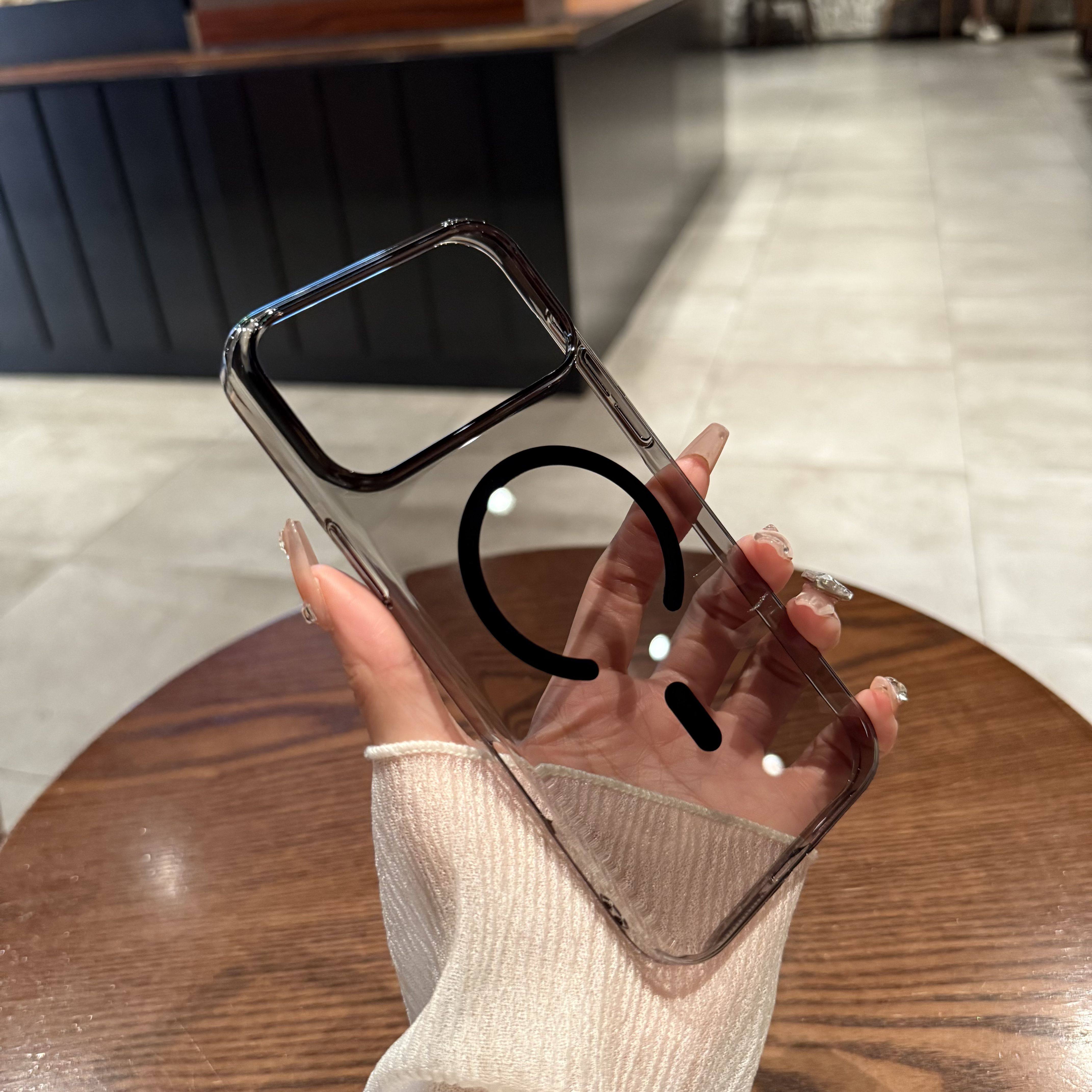 Ultra-thin Transparent Magnetic Case for iPhone 17/16/15/14/13/12 Pro Max New 17 Pro Minimalist Design Luxury Protective Shockproof Cover