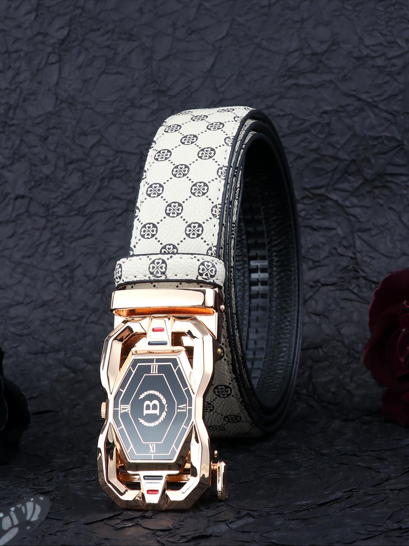 New Trendy Fashion Men's Belt, Casual Business Leather Belt, Versatile Daily Wear Waistband for Suits & Pants, Adjustable Waist Belt, Elegant Belt Buckle