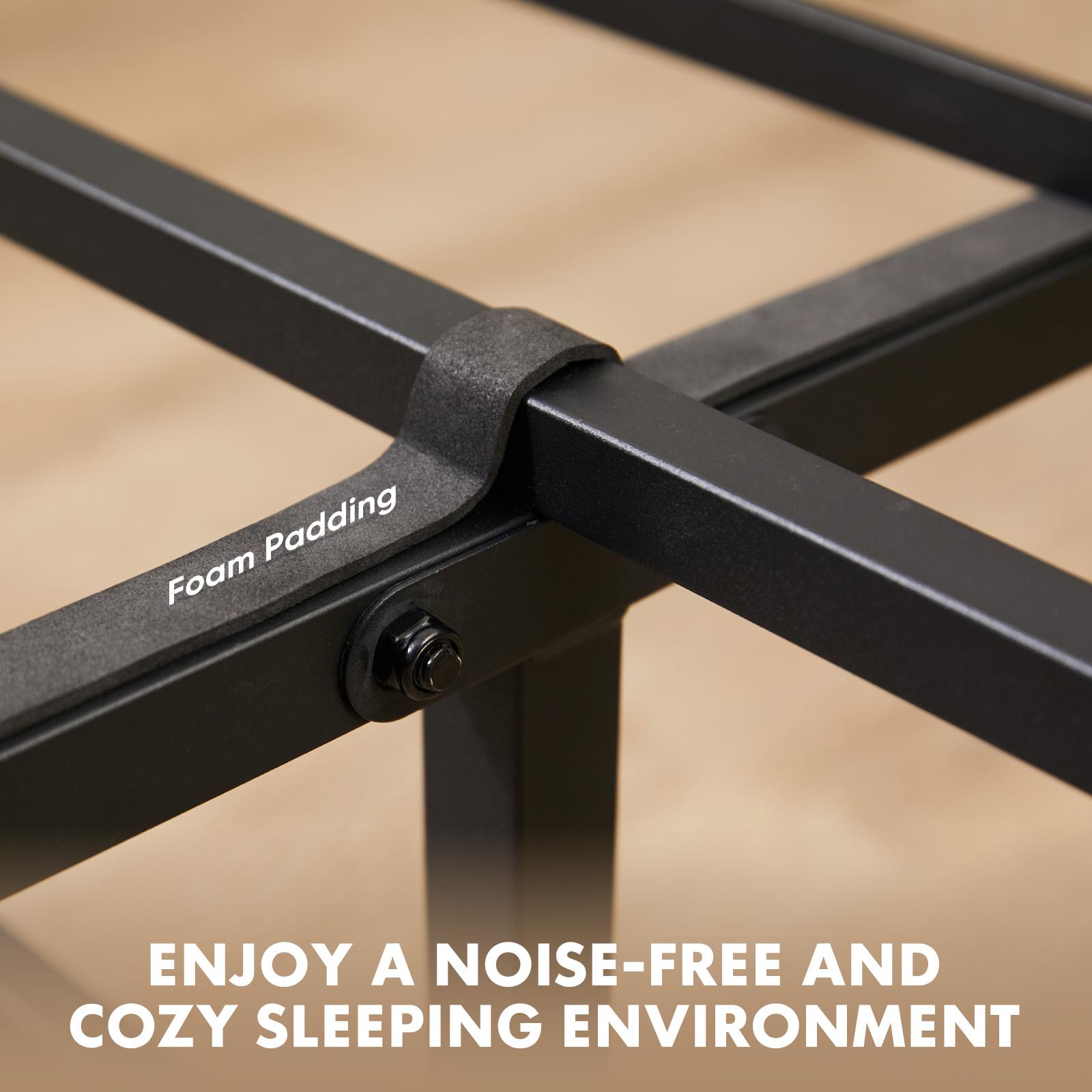 Metal Platform Bed Frame "Twin/Full/Queen"Mattress Foundation with Headboard and and Footboard, No Box Spring Needed with 800LBS Sturdy Wooden Slats Support