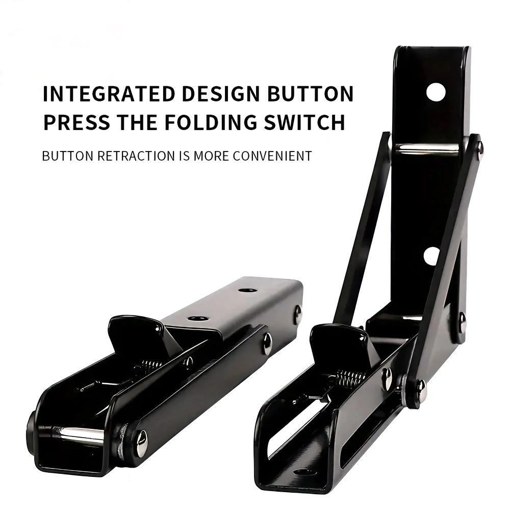 Heavy Duty Adjustable Wall Mount Shelf Brackets Set, Foldable Rustproof Space Saving Kitchen Storage Rack, Easy Install Corrosion Resistant Industrial Grade Extendable Shelf Support for Indoor Outdoor Use, Wall Mounted Shelf