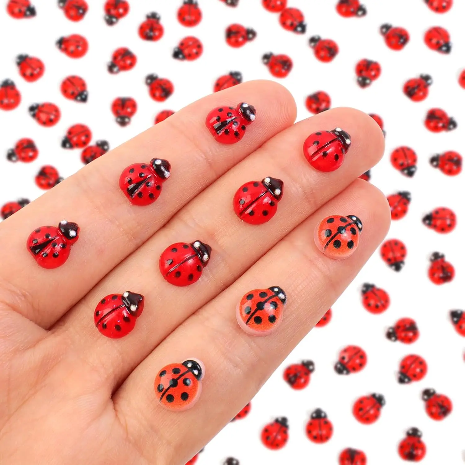 300pcs Mini Resin Ladybugs(3 Types)