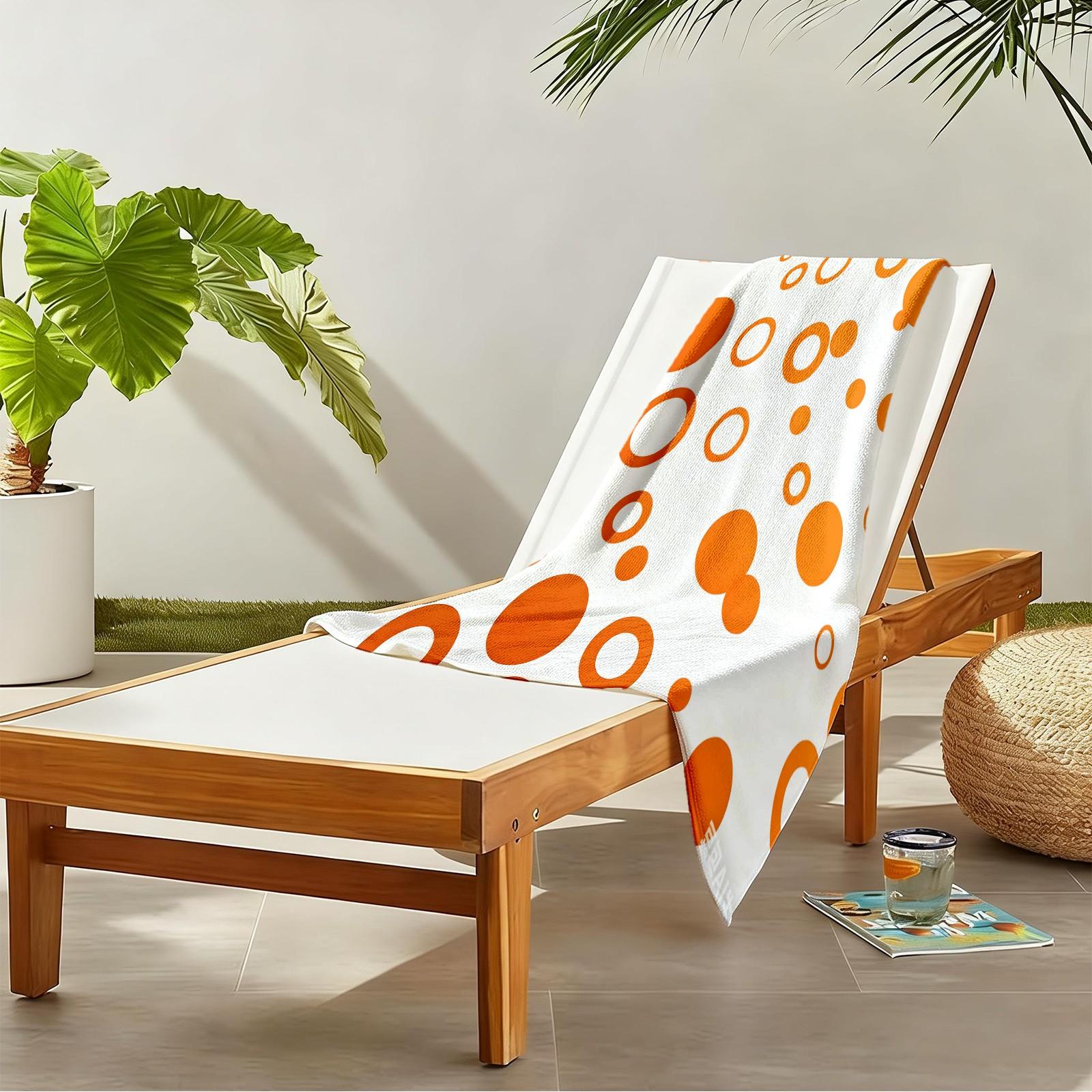 Macaron Colorful Polka Dot Beach Towel, Microfiber Quick Dry Absorbent Sand Free, Ideal for Summer Beach Pool Vacation