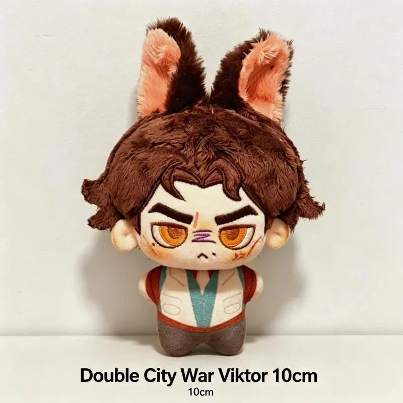Double City War Viktor Caitlyn Vi New 10cm Game Cotton Doll Cosplay Backpack Charm Keychain Kawaii Plush Toys Ornament Fans Gift