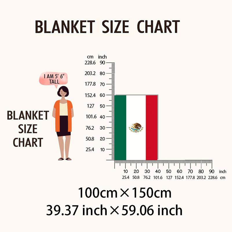 [tiktok Trend] Celebrate Mexican Pride with Iconic Flag Blanket, Classic Stripes & National Coat of Arms, Perfect for Heritage Days