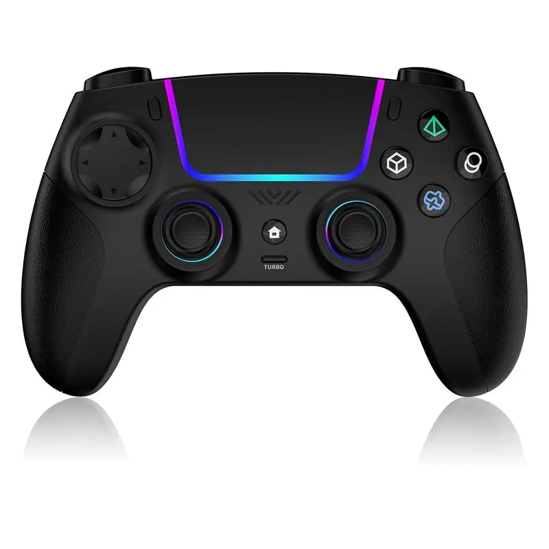 Wireless Game Controller Compatible with PS5, Android, iOS, Mac, Steam Deck & PC | Hall Effect Joysticks & Triggers, RGB Lighting, Turbo & Macro, Dual Vibration, 3.5mm Headset Jack, 1500mAh Battery