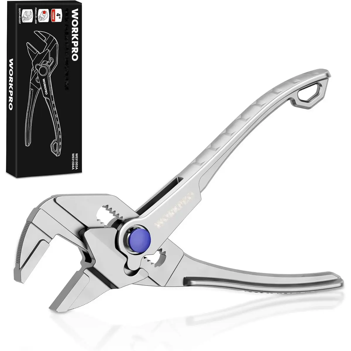 Mini Pliers Wrench, 4-Inch Adjustable Pliers with Smooth Parallel Jaws, High-Toughness Alloy Steel, Anti-Rust Coating, EDC Pocket Plier for Tight Spaces, DIY Repair, Home Repair