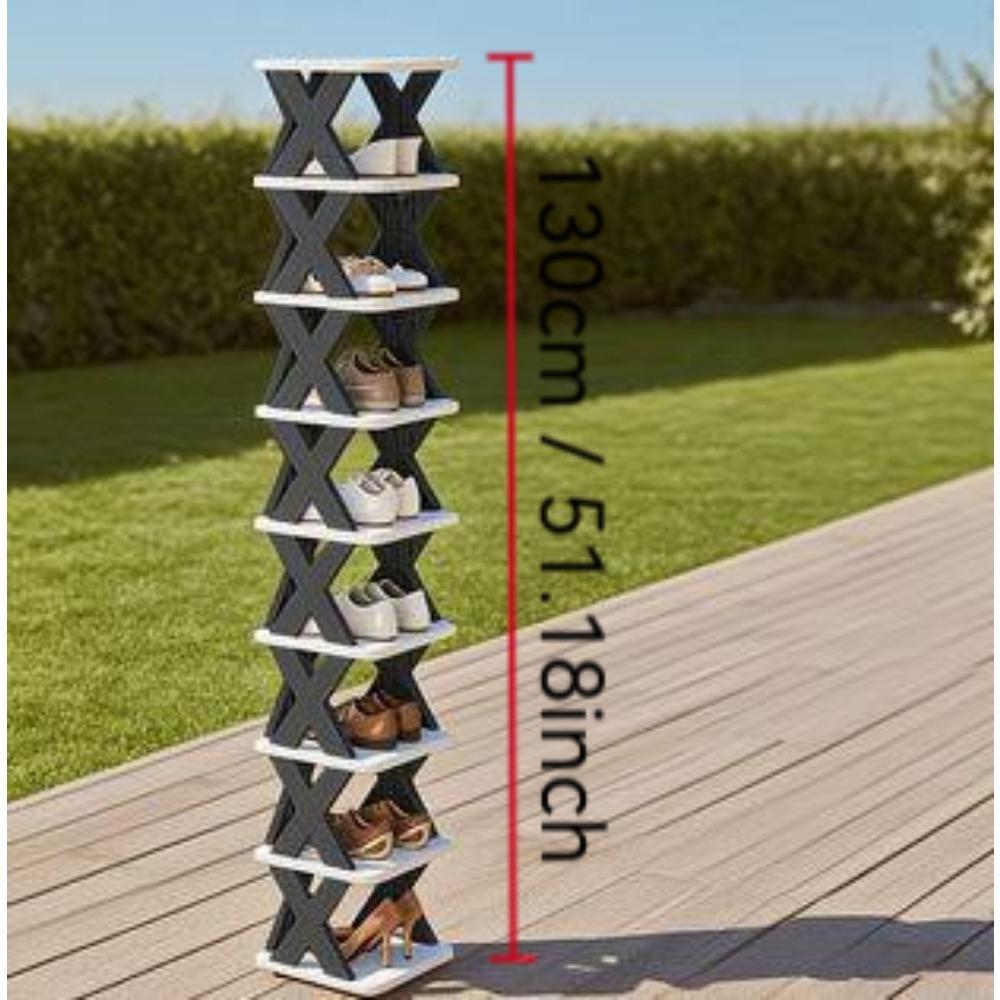 Foldable shoe rack, easy to assemble, durable material, multifunctional storage for home and dormitory, space saving, living room organizing, efficient shoe storage, standalone unit, student dormitory, home storage
