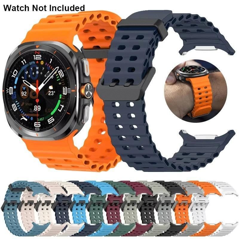 Durable Silicone Sport Band, Adjustable Wearable Replacement Strap for Samsung Galaxy Watch 7/Ultra, Fashion Tech Accessories