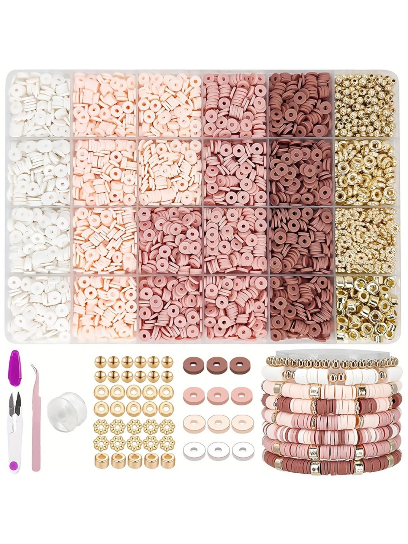 3450pcs Soft Clay DIY Jewelry Making Kit, Ideal for Bracelets, Necklaces, Keychains, Craft Accessories, Fashion Gift Set