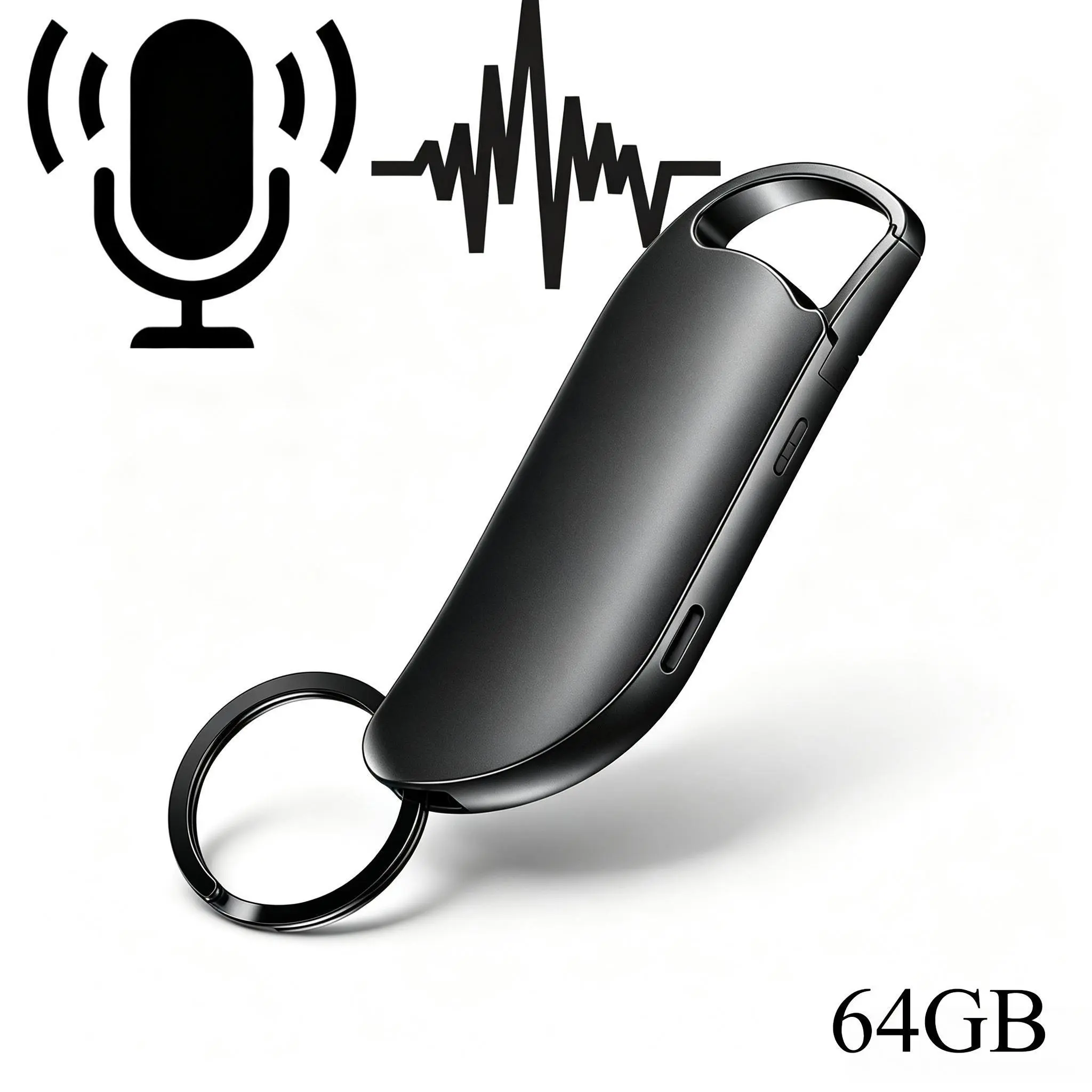 64GB Portable Digital Voice Recorder, Voice Activated Recording Device with Noise Filtering for Work, Meetings and Lectures
