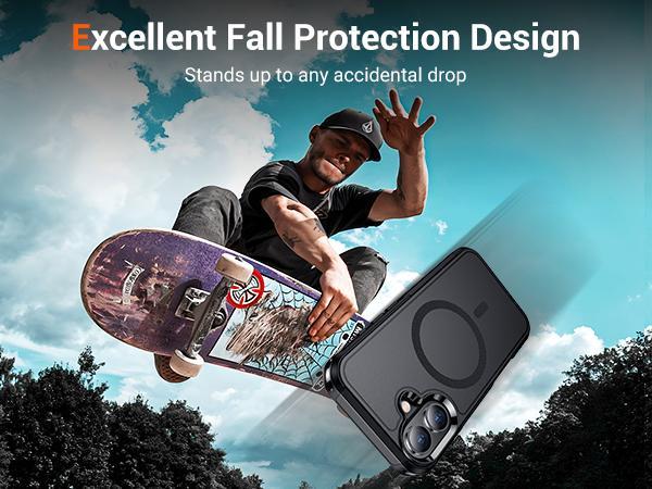 Temdan Designed for iPhone 16 Case Magnetic Dropproof Heavy Duty Tough Rugged Shockproof Phone Case Smartphone Cover Protector Protection