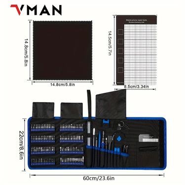 142in1 Cordless Mini Set Electric Screwdriver Set with Type-C Charging,Portable Disassembly Tools Durable Performance Versatile tools gadgets
