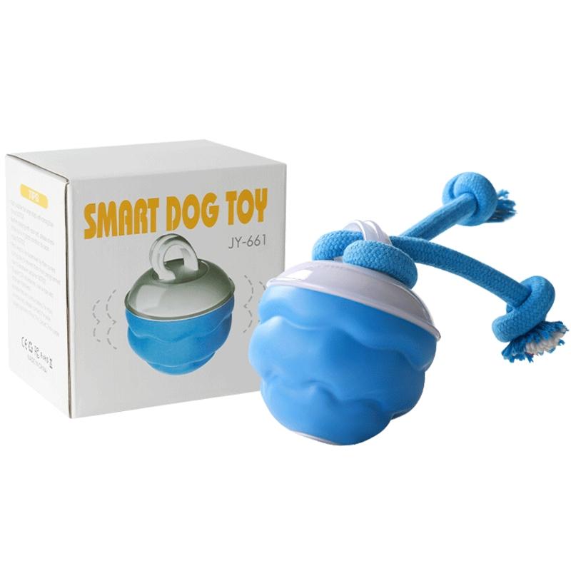 Interactive Dog Toys, Newly Upgraded Interactive Training Ball, Interactive Dog Ball for Medium/large Dogs, Automatic Moving Dogs Toy, USB Rechargeable Blue