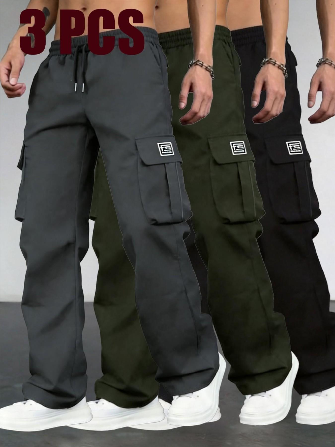 Men's Casual Summer Lightweight Athletic Fitted Cut Work Pants, Fashion Multi-Pocket Outdoor Sports Long Pants, Comfortable and Stylish Casual Trousers Men's Clothing