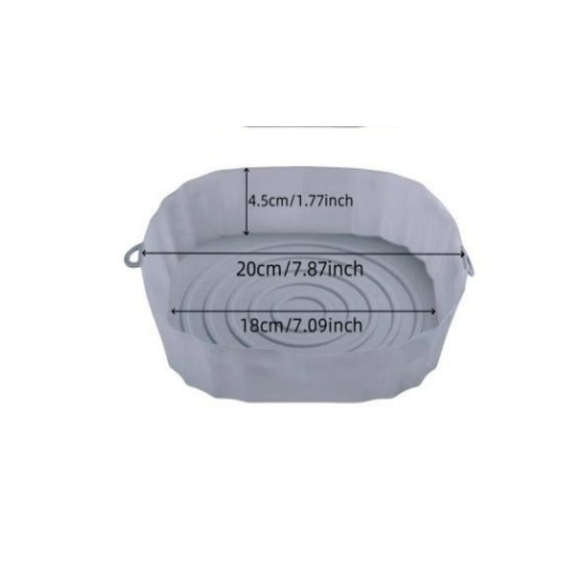 2 Pack Silicone Air Fryer Liners, Reusable Baking Tray and Silicone Bowl, Essential Kitchen Accessories for Frying and Baking