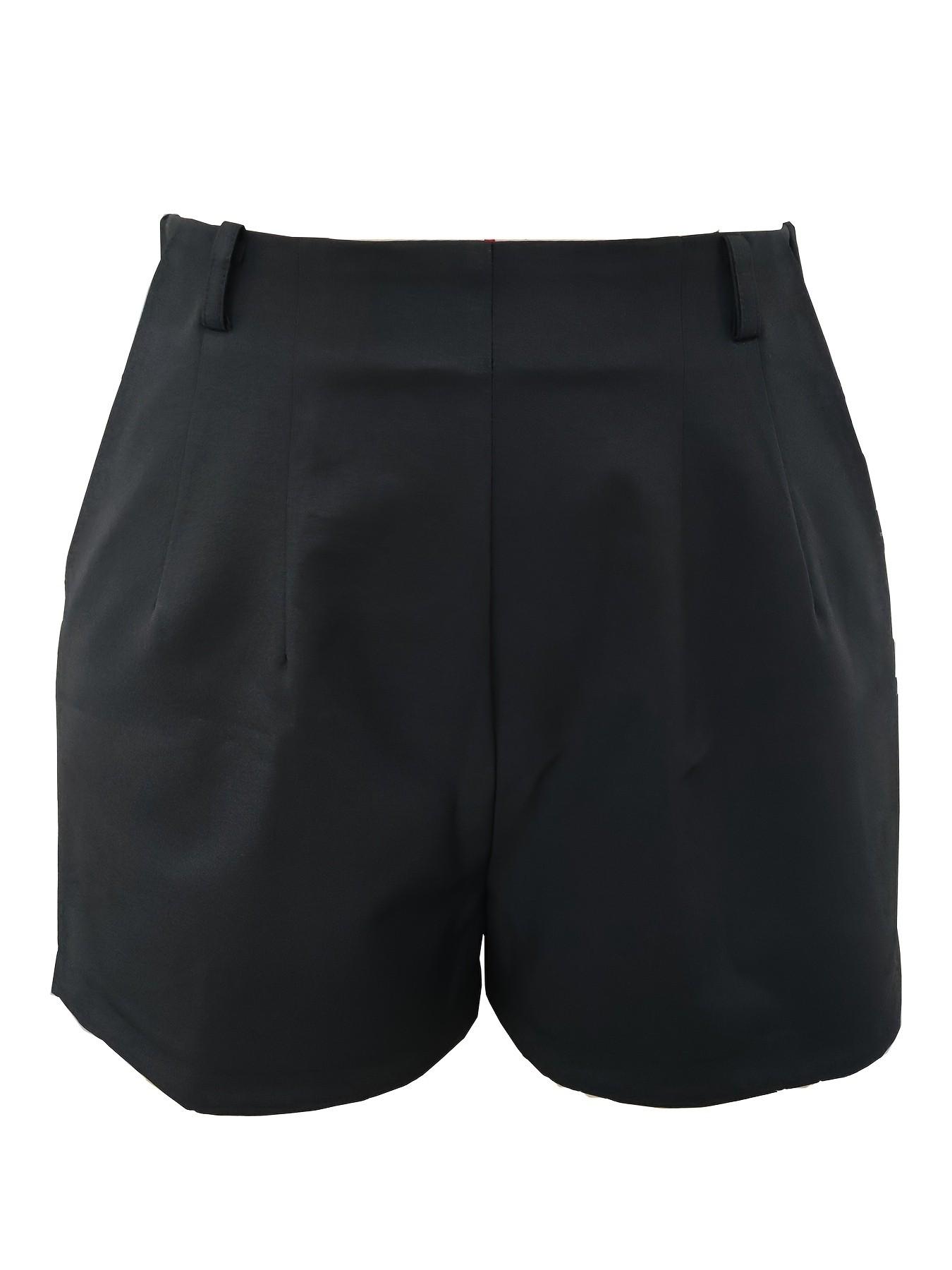Women's High Waist Tailored Shorts 2025, Fashion Belted Pleated Dress Shorts, Casual Office Workwear Slim Fit Shorts, Trendy Solid Color Straight Leg Shorts, Versatile Daily Wear Going Out Shorts, Chic A Line Shorts for Date Night, Business Casual Shorts